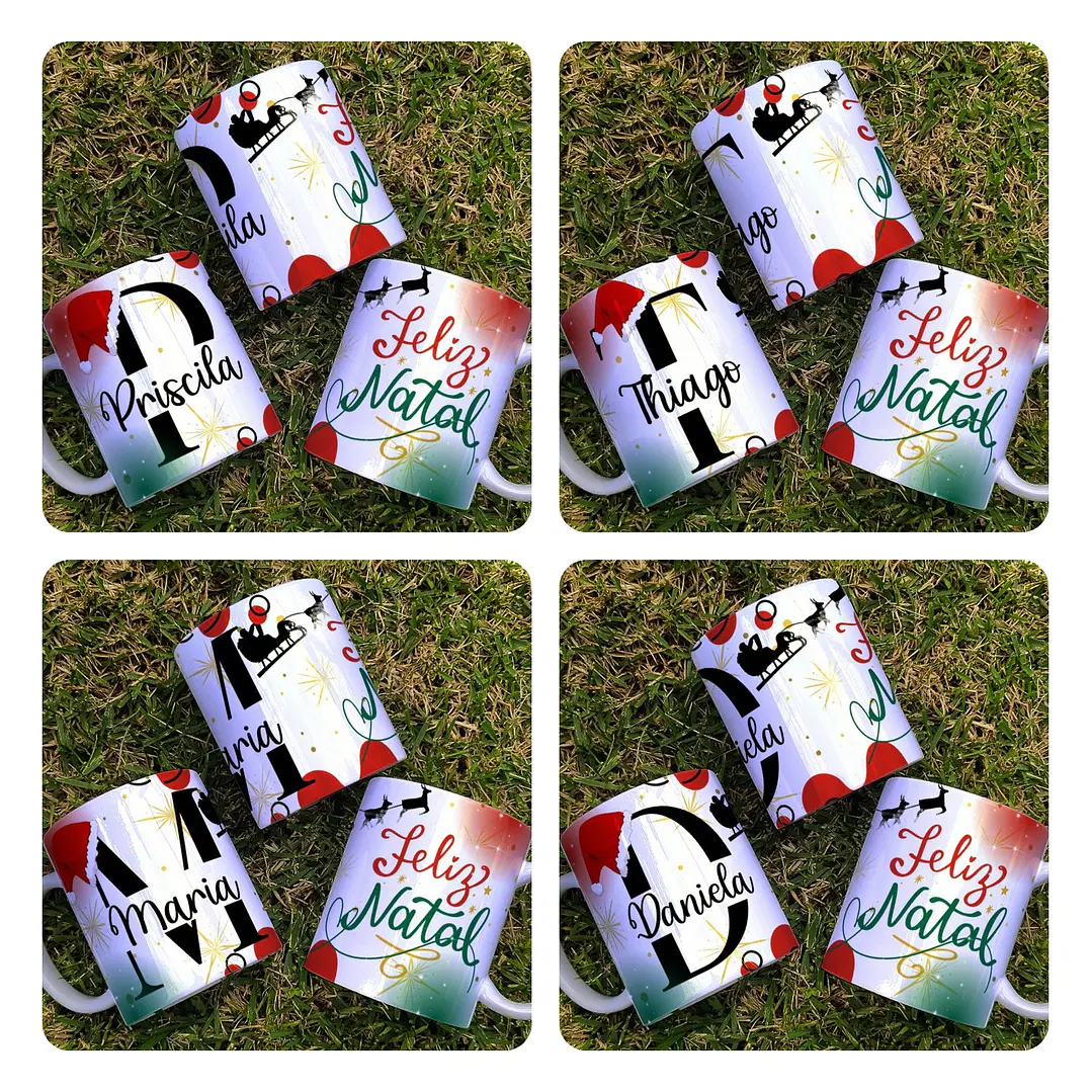 59 Artes para Caneca Camisa e Azulejo Alfabeto Natalino Natal Arquivo Editável  3