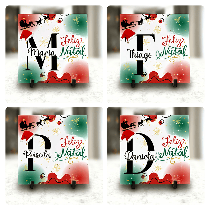 59 Artes para Caneca Camisa e Azulejo Alfabeto Natalino Natal Arquivo Editável  4