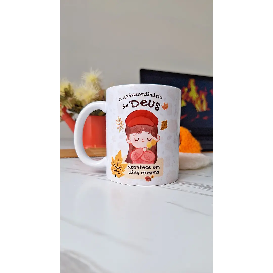 Artes Caneca O extraordinário de Deus acontece em dias comuns Arquivo em Jpg 1