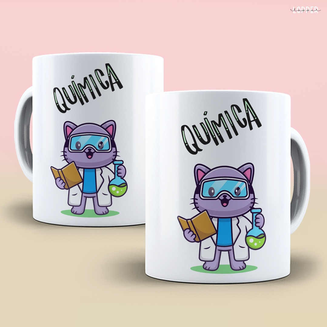 Artes Caneca Profissão Quimica Arquivo Editável 2