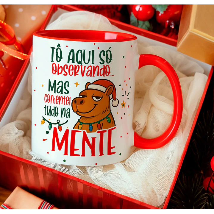 12 Artes para Caneca Capivara Natalina Arquivo Editável  2