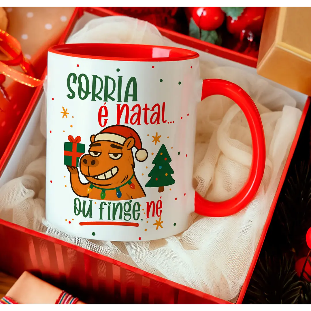 12 Artes para Caneca Capivara Natalina Arquivo Editável  4