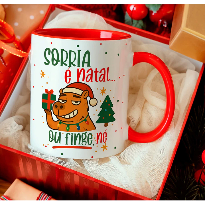 12 Artes para Caneca Capivara Natalina Arquivo Editável  4
