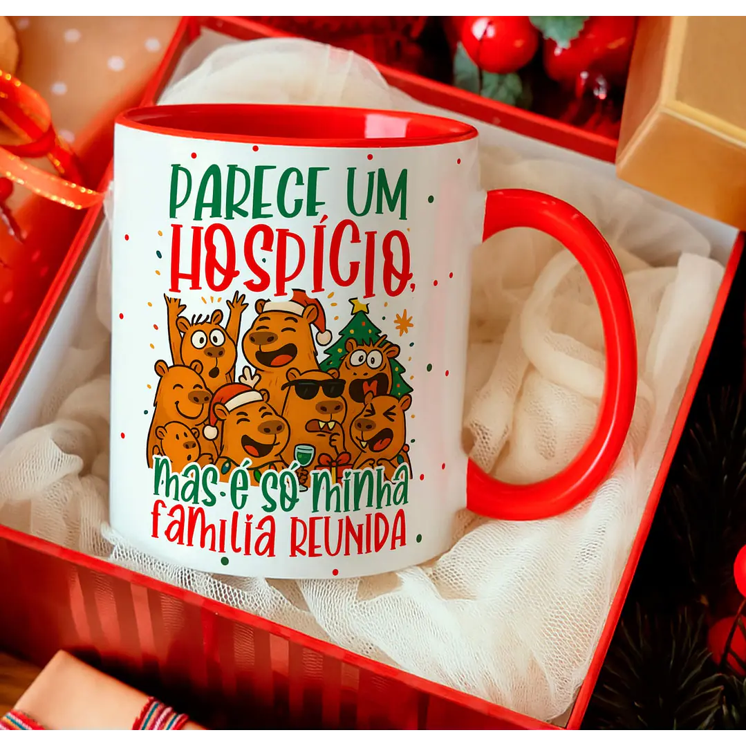 12 Artes para Caneca Capivara Natalina Arquivo Editável  5