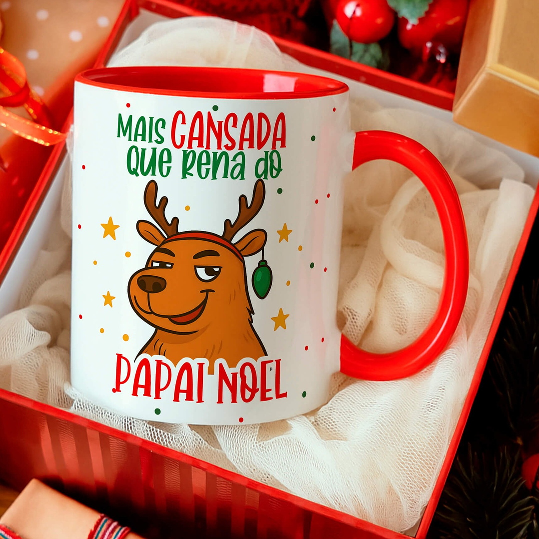 12 Artes para Caneca Capivara Natalina Arquivo Editável  7
