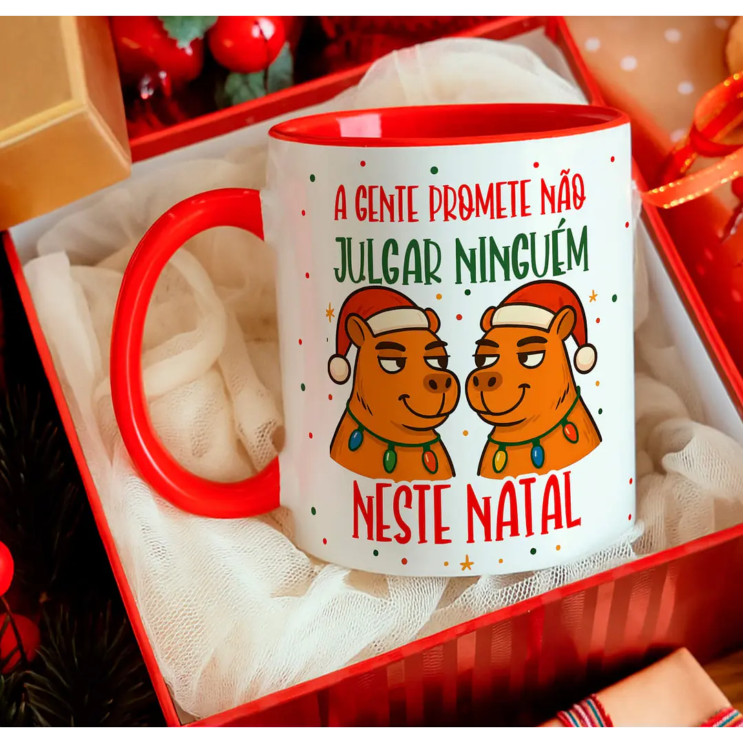 12 Artes para Caneca Capivara Natalina Arquivo Editável  9