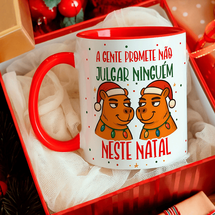 12 Artes para Caneca Capivara Natalina Arquivo Editável  9