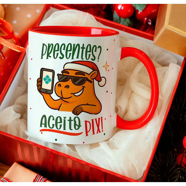 12 Artes para Caneca Capivara Natalina Arquivo Editável  10