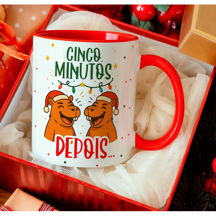 12 Artes para Caneca Capivara Natalina Arquivo Editável  12