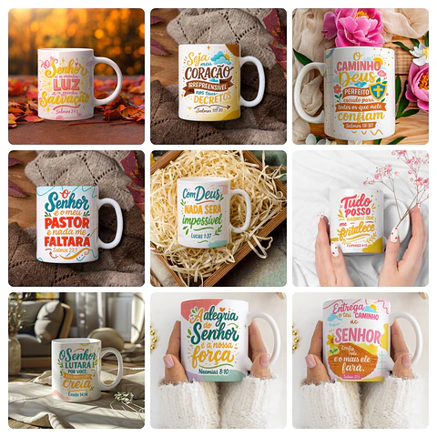 28 Artes para Caneca e Azulejo Versiculos Biblicos Frases Arquivo Editável