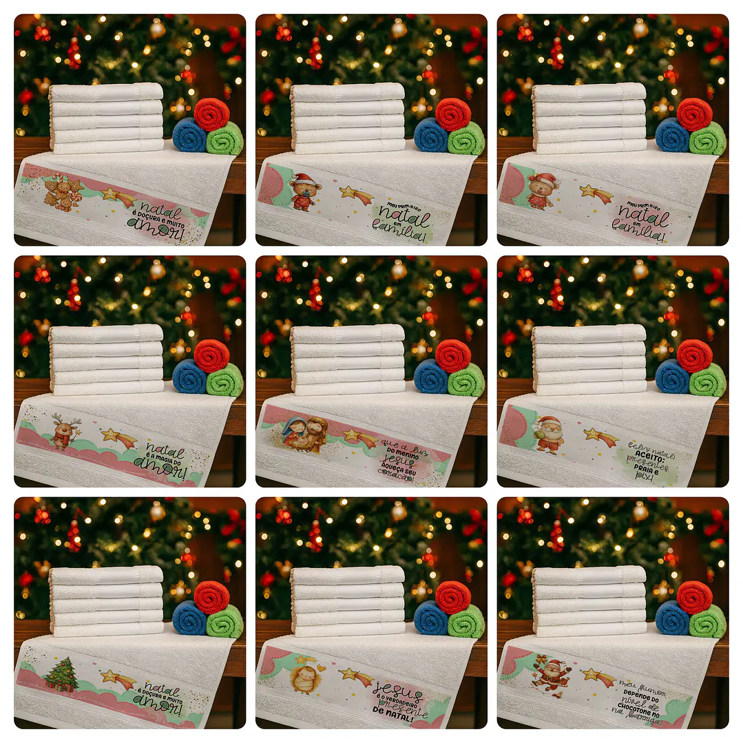 40 Artes para Caneca Toalhinha Bolsa e Azulejo Natal De Amor Papai Noel Arquivo editável em Pdf 3