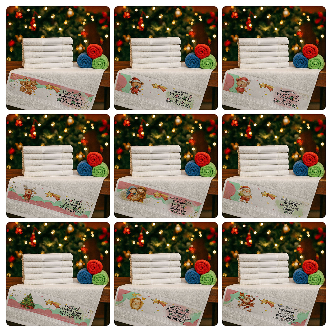 40 Artes para Caneca Toalhinha Bolsa e Azulejo Natal De Amor Papai Noel Arquivo editável em Pdf 3