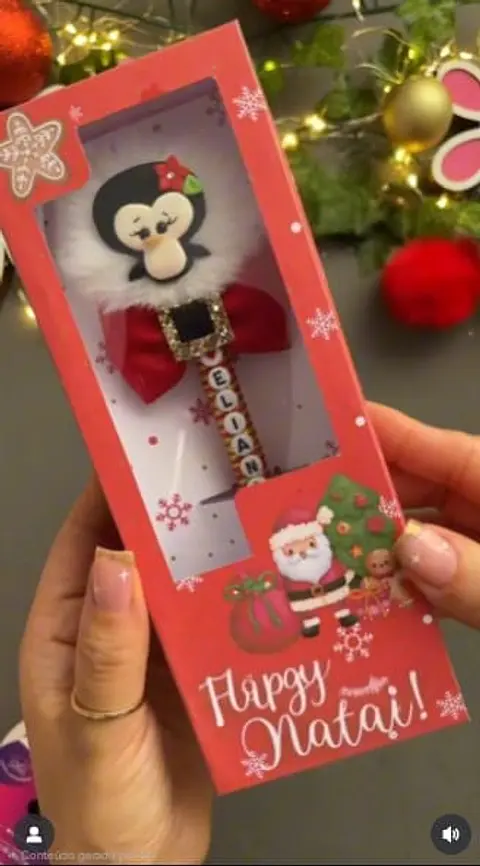 Arquivo Caixa Pompom Natal Arquivo em Pdf 
