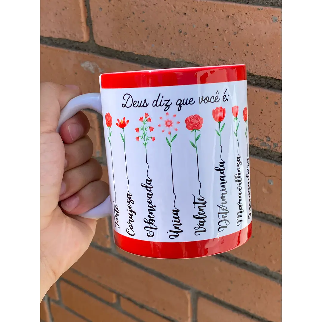 10 Artes Caneca Deus Diz que você é... Versiculo Arquivo em Jpg  1
