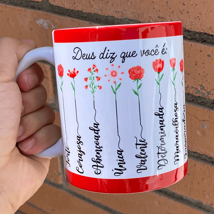 10 Artes Caneca Deus Diz que você é... Versiculo Arquivo em Jpg  1