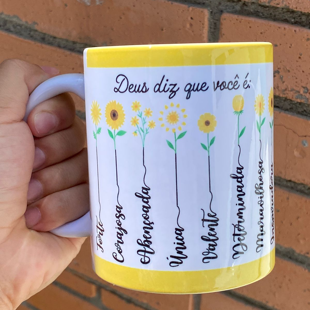 10 Artes Caneca Deus Diz que você é... Versiculo Arquivo em Jpg  3