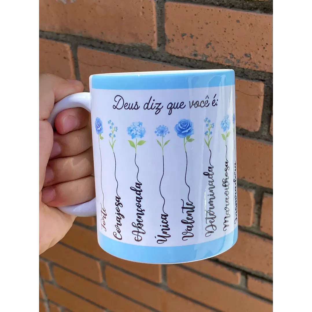 10 Artes Caneca Deus Diz que você é... Versiculo Arquivo em Jpg  5