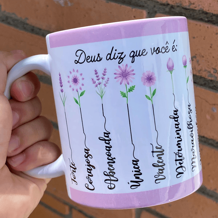 10 Artes Caneca Deus Diz que você é... Versiculo Arquivo em Jpg  7