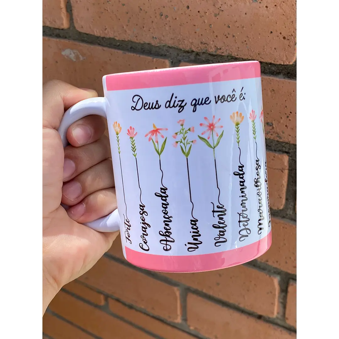 10 Artes Caneca Deus Diz que você é... Versiculo Arquivo em Jpg  9