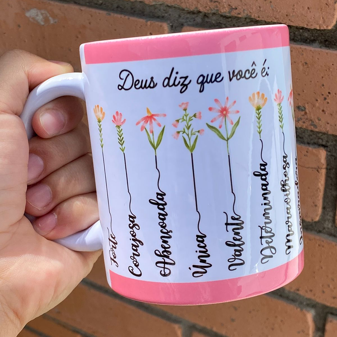 10 Artes Caneca Deus Diz que você é... Versiculo Arquivo em Jpg  9