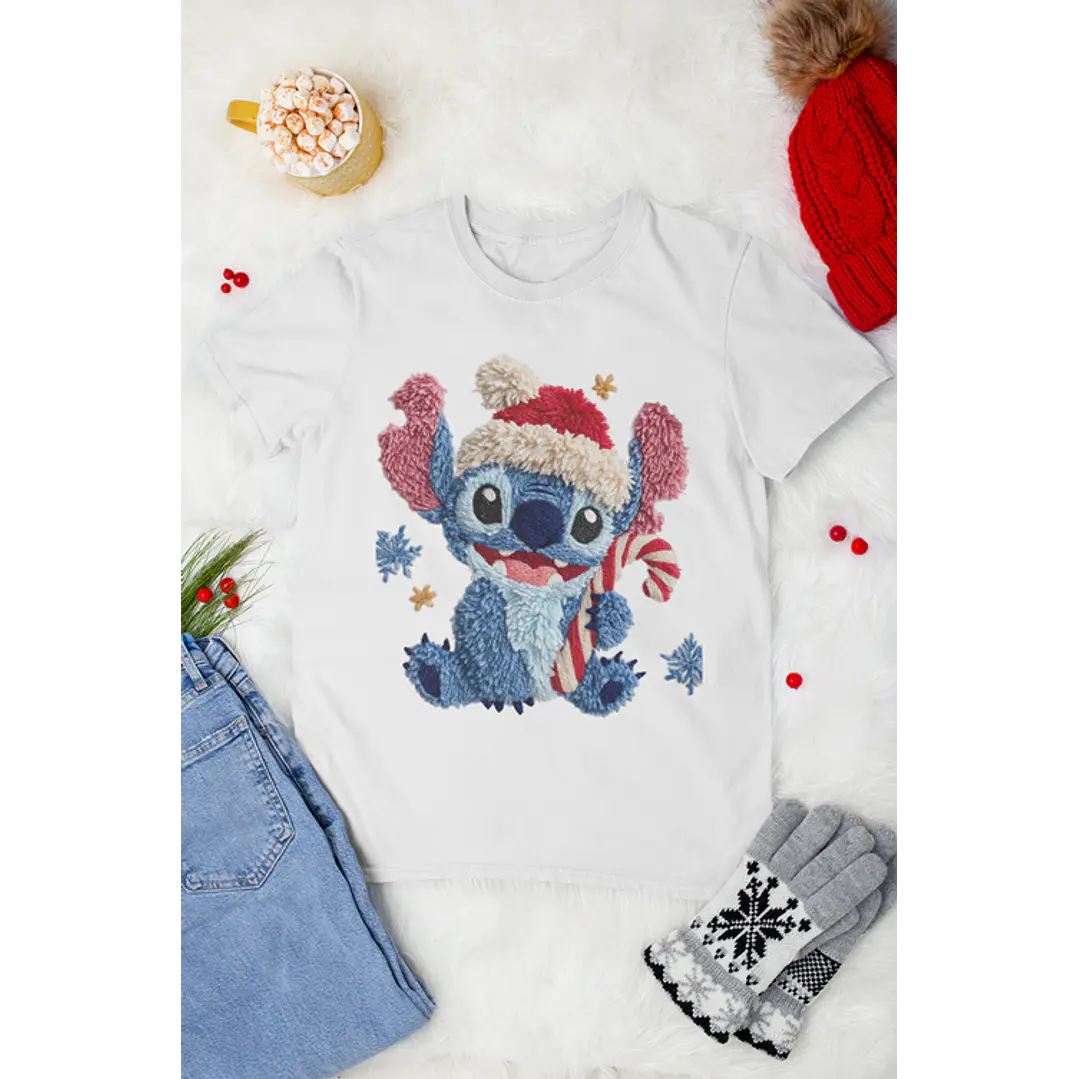 48 Artes para Camisa Natal com Efeito Bordado Arquivo em Png 1