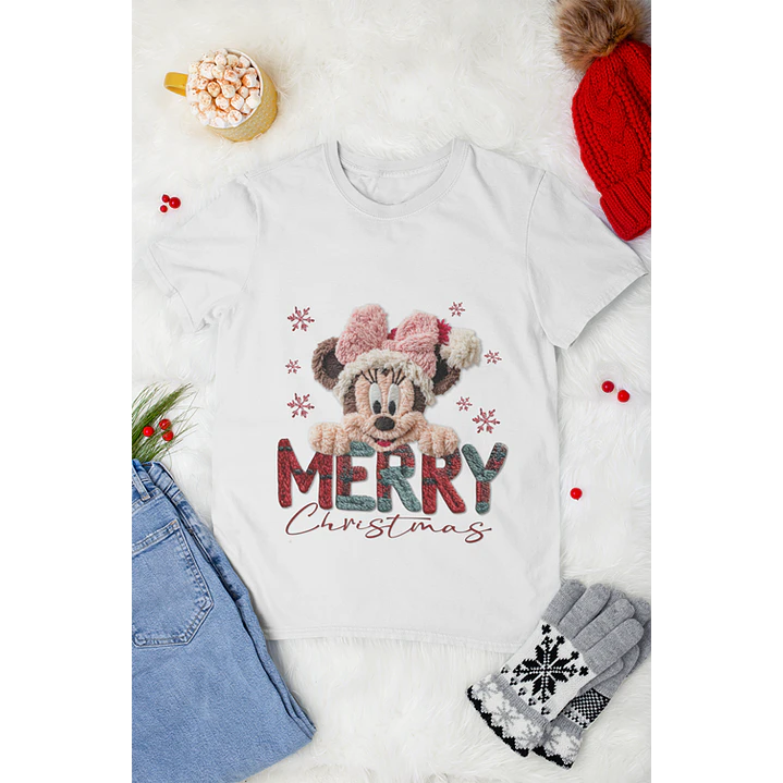 48 Artes para Camisa Natal com Efeito Bordado Arquivo em Png 7