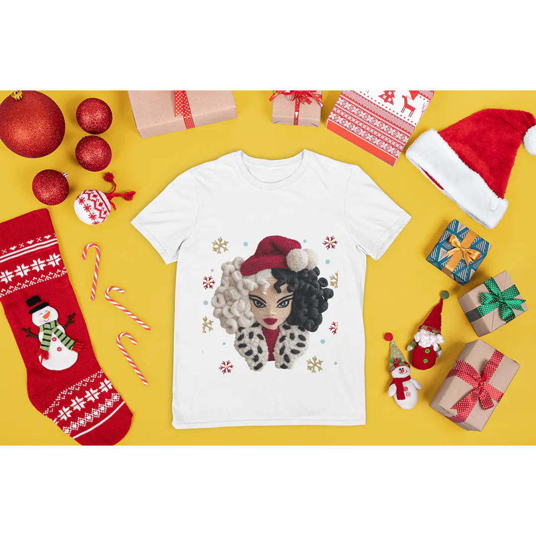 48 Artes para Camisa Natal com Efeito Bordado Arquivo em Png 8