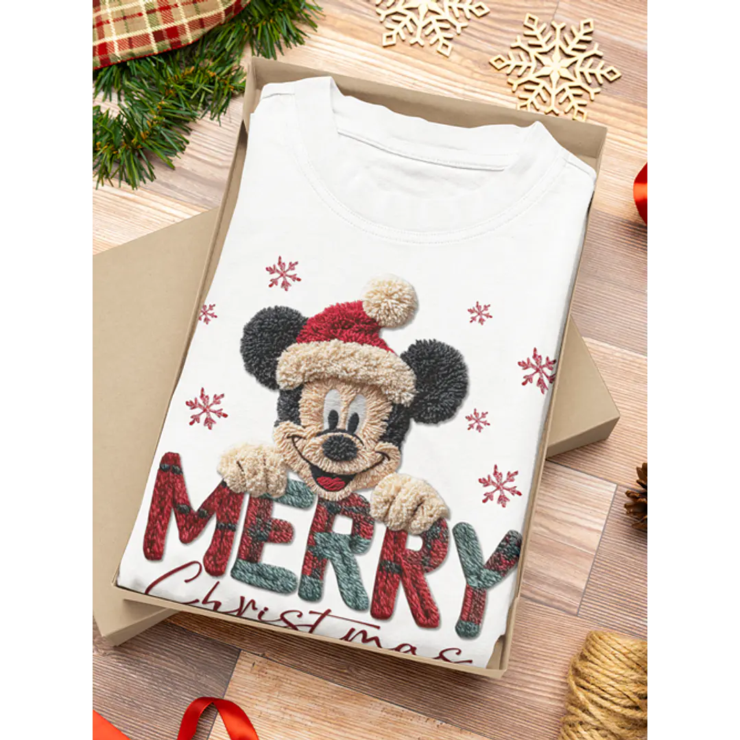 48 Artes para Camisa Natal com Efeito Bordado Arquivo em Png 9