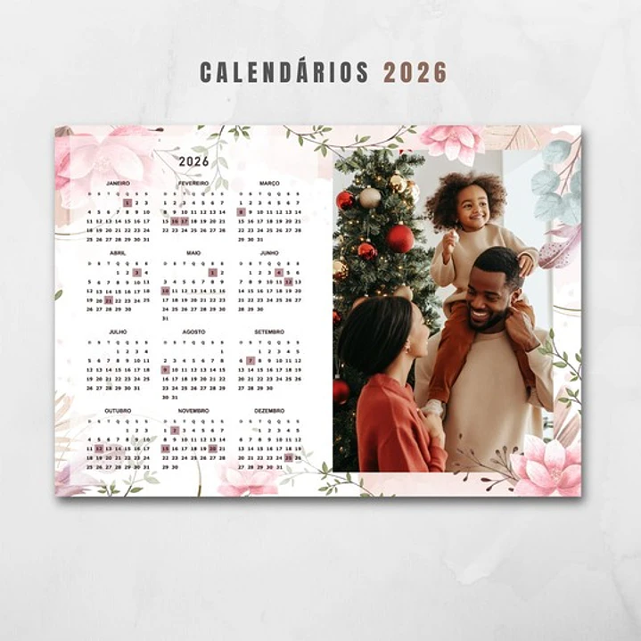 30 Artes para Calendarios Com Foto 2026 Arquivo em Png  8