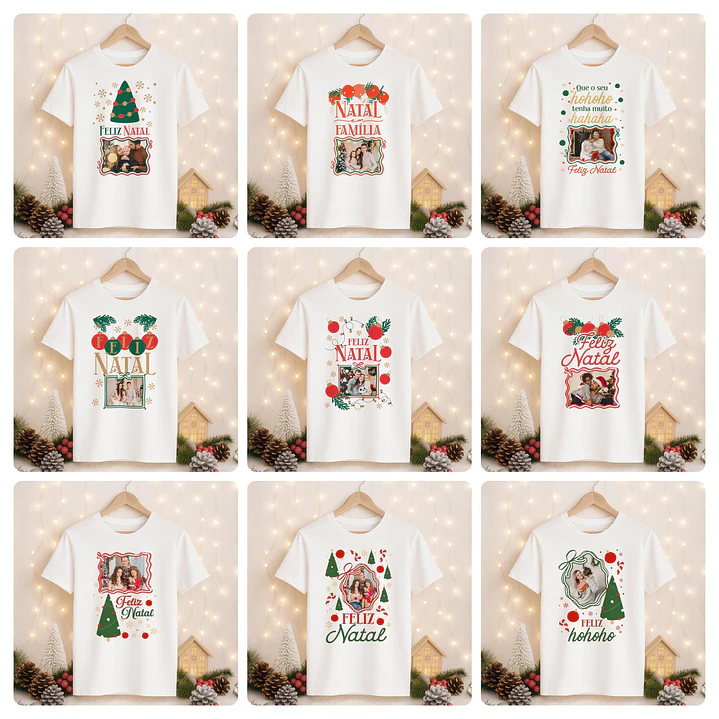 72 Artes para Caneca Camisa e Azulejo Natal Com Foto Arquivo Editável 2