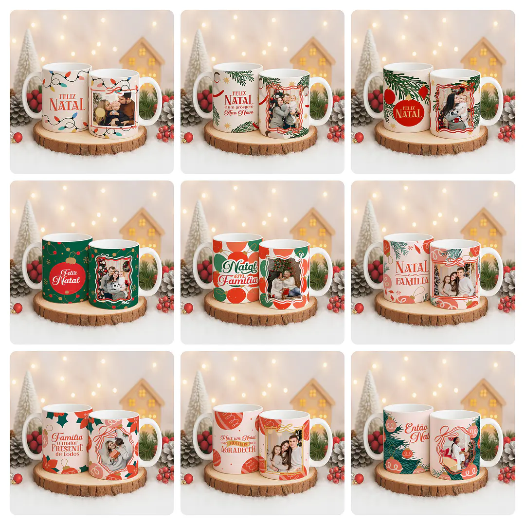 72 Artes para Caneca Camisa e Azulejo Natal Com Foto Arquivo Editável 5