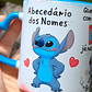 Artes para Caneca Abecedário dos Nomes Stitch de A a Z Arquivo em Png - Thumbnail 1