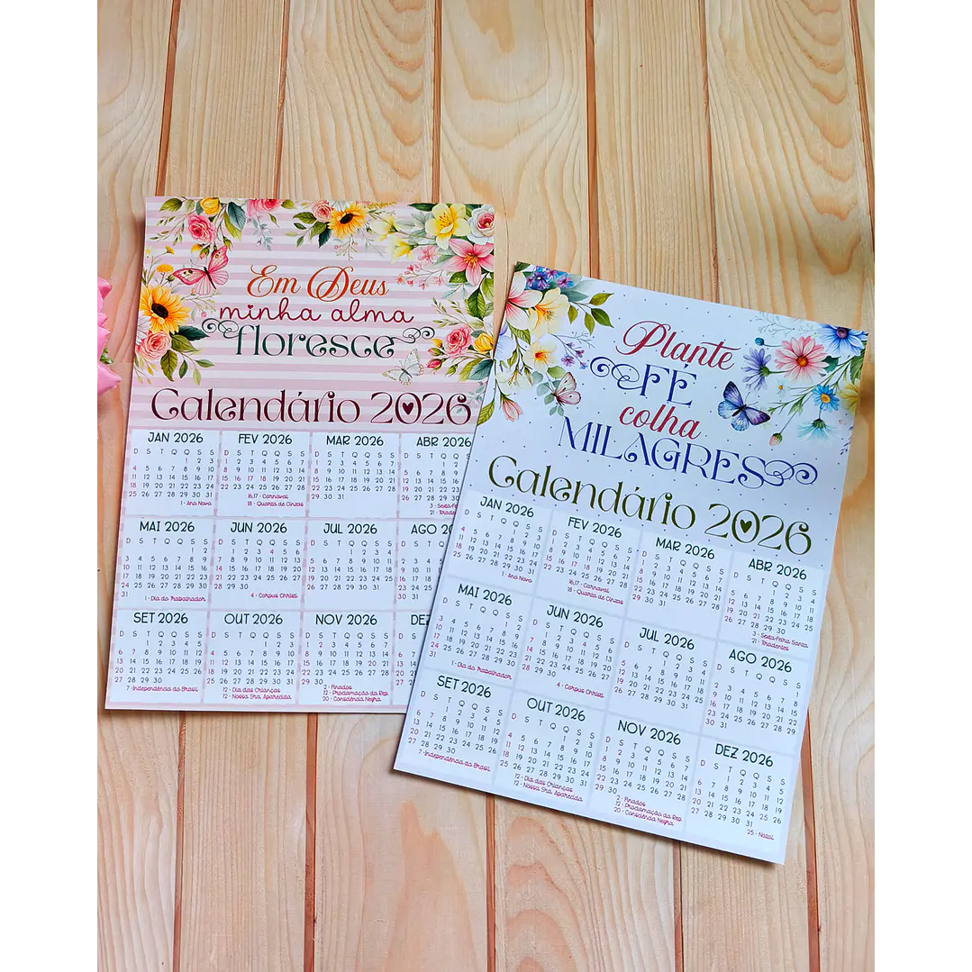 Arquivo Calendário Cristão Floral 2026 Arquivo em Jpg 3