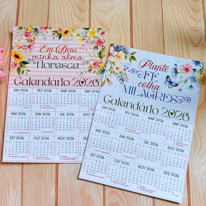 Arquivo Calendário Cristão Floral 2026 Arquivo em Jpg 3
