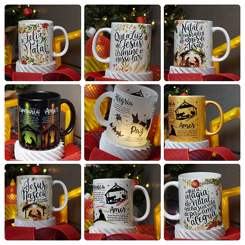 35 Artes para Caneca e Azulejo Natal Arquivo em Png