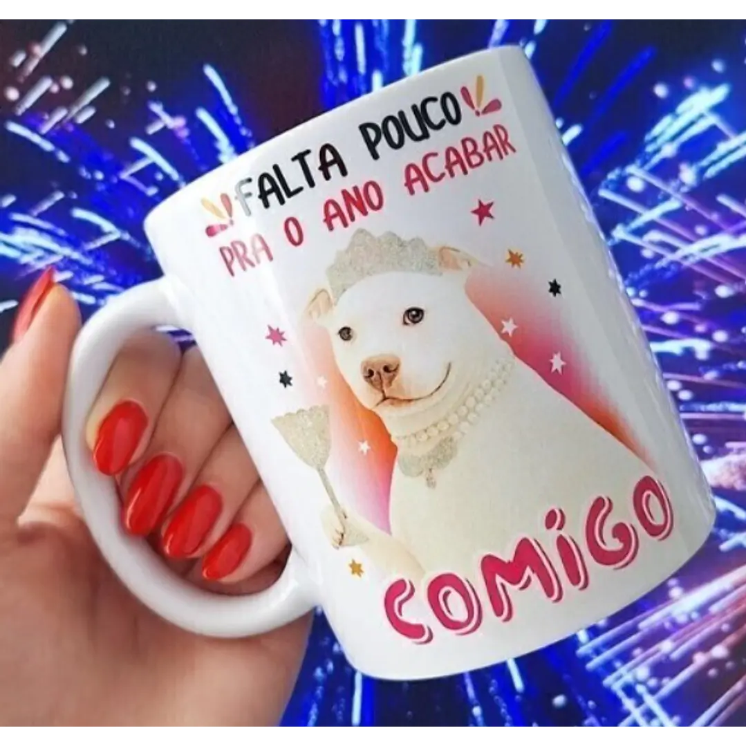 Arte Caneca Falta pouco pra o ano acabar...COMIGO Arquivo em Jpg  1