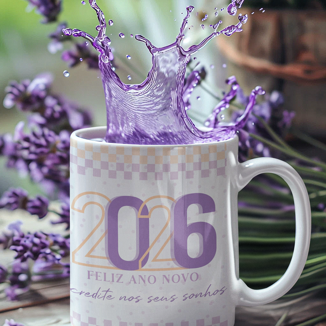 25 Artes Caneca Ano Novo Calendário 2026 Arquivo Editável  5