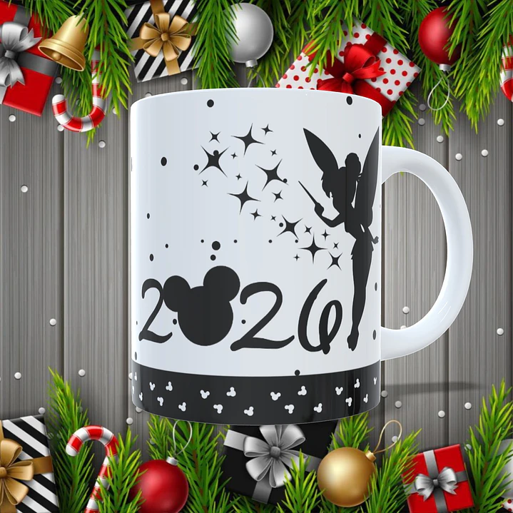 7 Artes para Caneca Disney Ano Novo 2026 Arquivo Editável  5