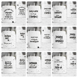 10 Artes para Canecas Divertidas Frases Arquivo Editável 