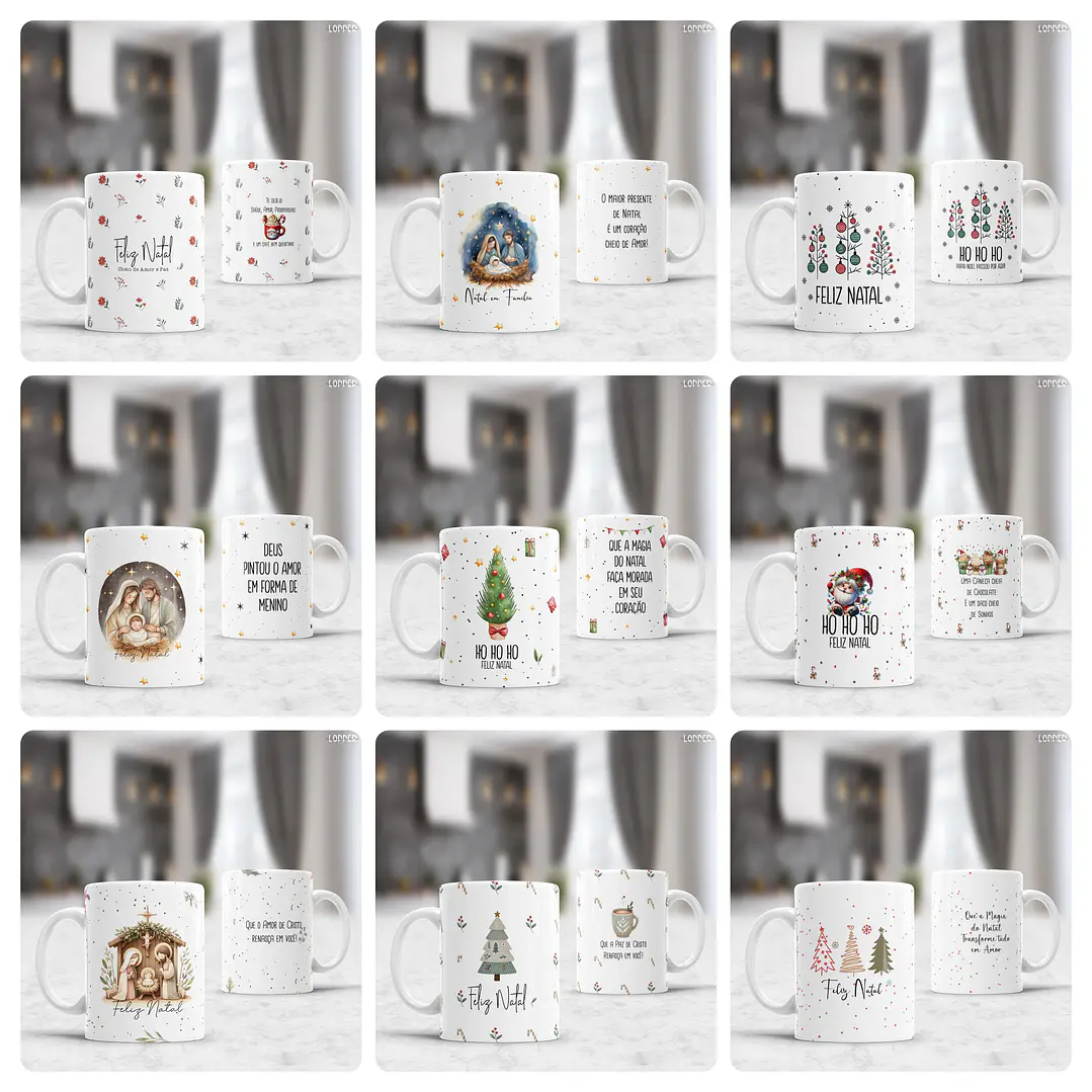 15 Artes para Caneca e Xicara Natal Minimalista Arquivo Editável   1