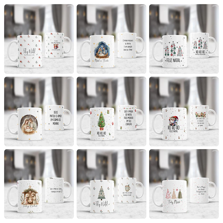 15 Artes para Caneca e Xicara Natal Minimalista Arquivo Editável   1