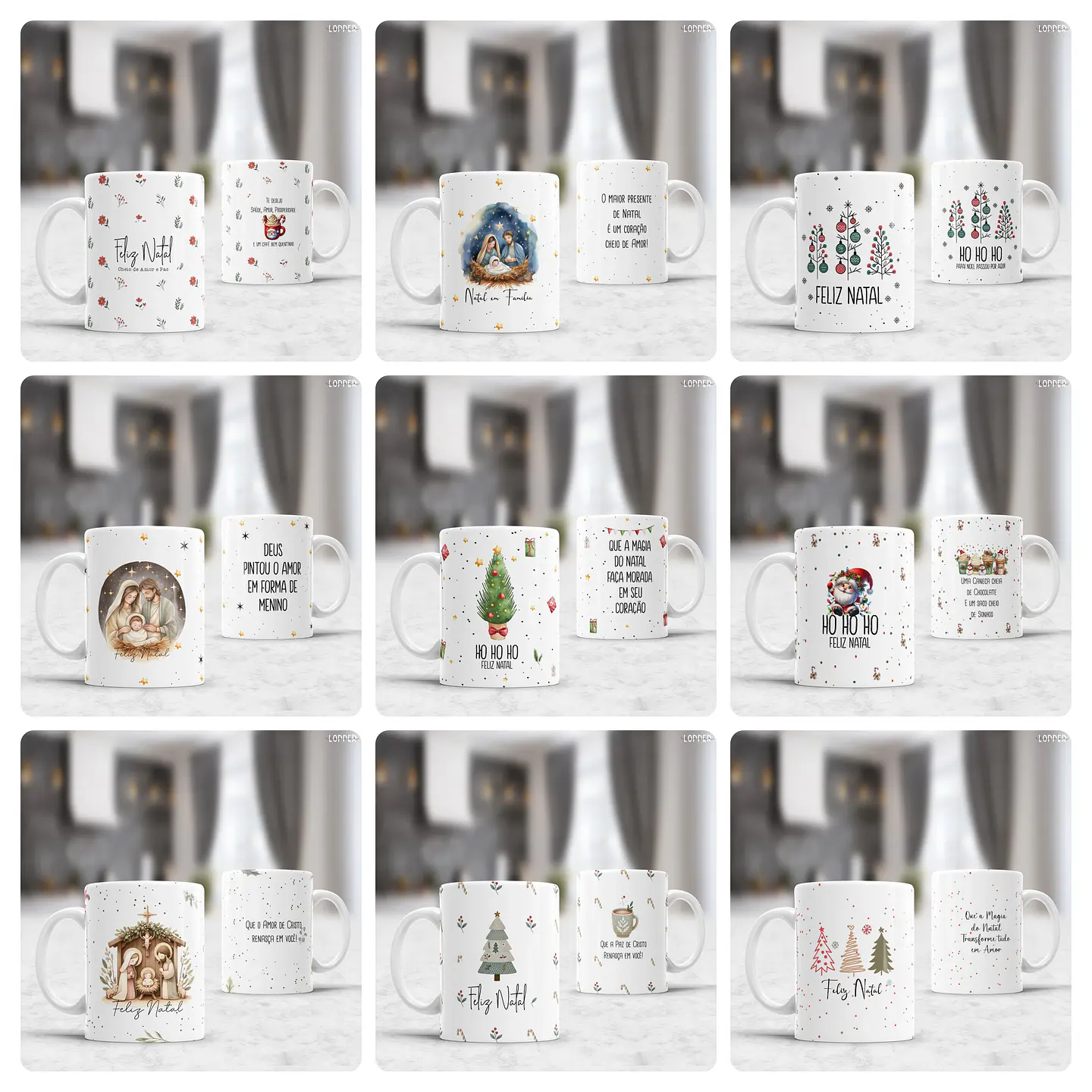 15 Artes para Caneca e Xicara Natal Minimalista Arquivo Editável   1