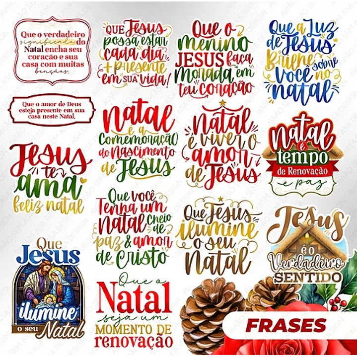 21 Artes para Caneca e Azulejo Natal de Jesus Arquivo em Png   2