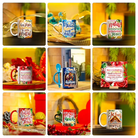21 Artes para Caneca e Azulejo Natal de Jesus Arquivo em Png  
