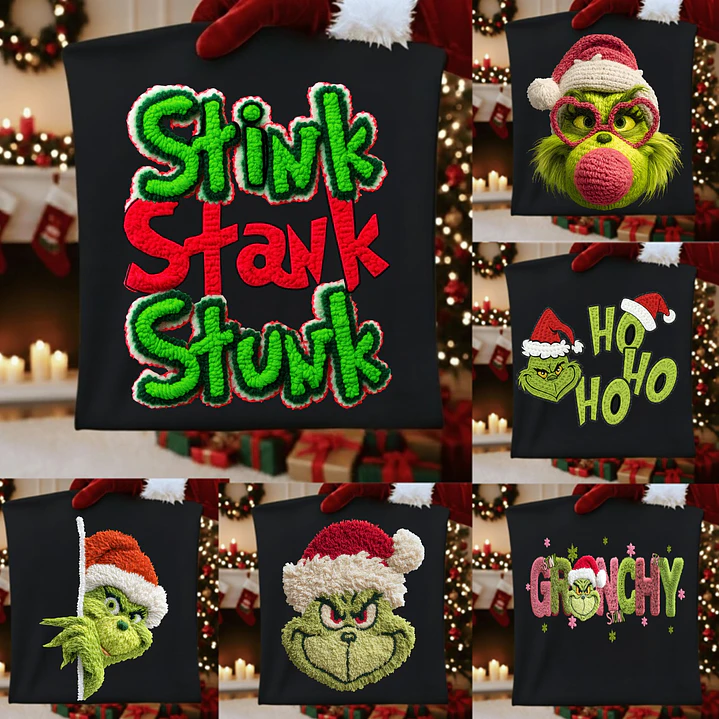 Kit Digital  Grinch + Alfabeto Natal em Png  1