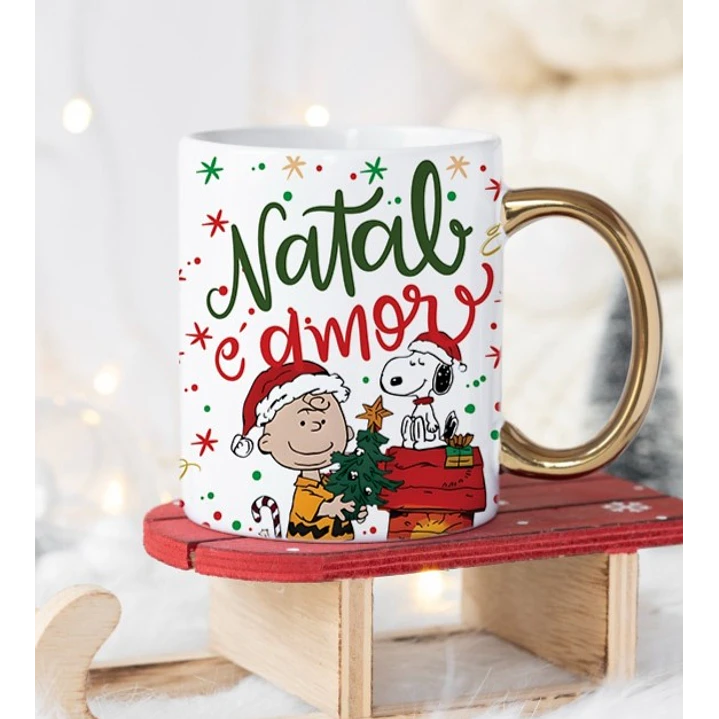 7 Artes para Caneca Snoopy Natal Arquivo Editável  2