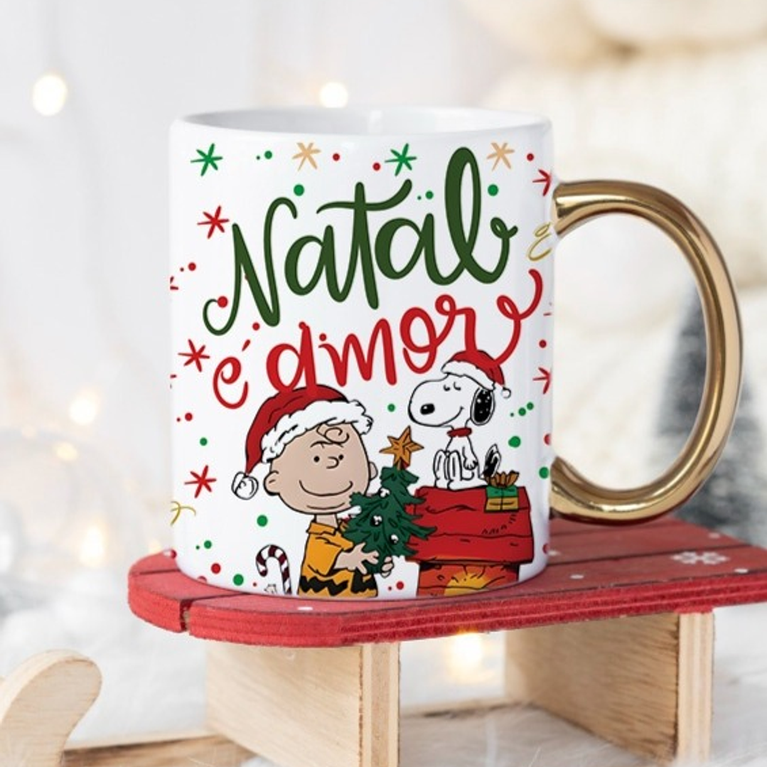 7 Artes para Caneca Snoopy Natal Arquivo Editável  2