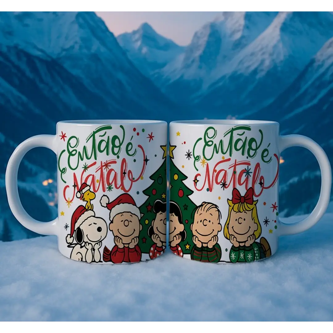 7 Artes para Caneca Snoopy Natal Arquivo Editável  4