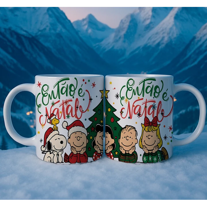 7 Artes para Caneca Snoopy Natal Arquivo Editável  4