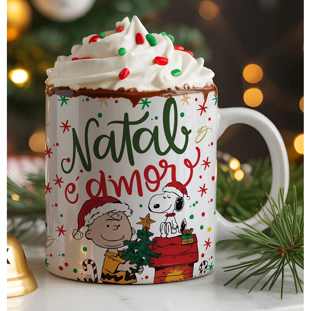 7 Artes para Caneca Snoopy Natal Arquivo Editável  5
